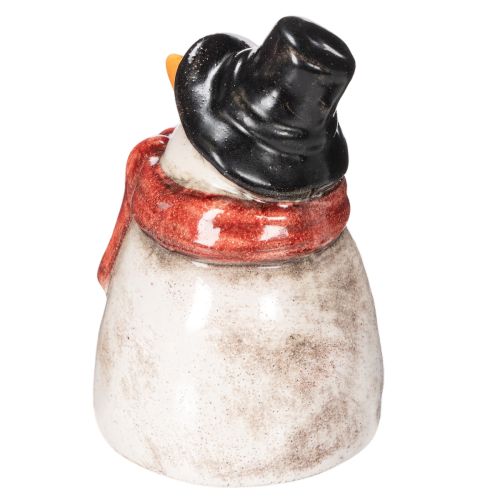 Figurine de bonhomme de neige avec écharpe rouge, décoration de Noël, 10 cm | Floristik24.fr