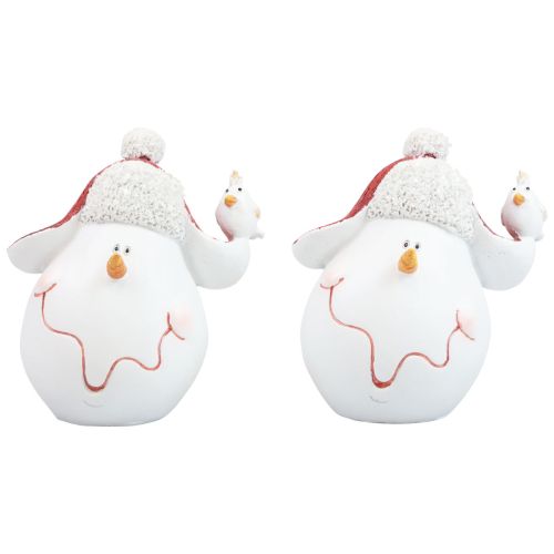 Décoration de table Décoration de Noël bonhomme de neige avec chapeau H13cm 2pcs