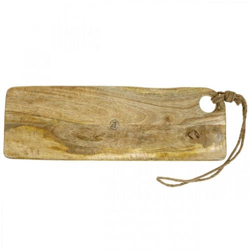 Floristik24 Plateau déco bois de manguier naturel plateau de service avec cordon 58×19cm