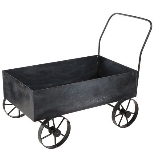 Article Brouette jardinière décorative en métal anthracite L37cm