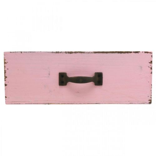 Floristik24 Jardinière tiroir en bois rose déco shabby chic 25×13×8cm