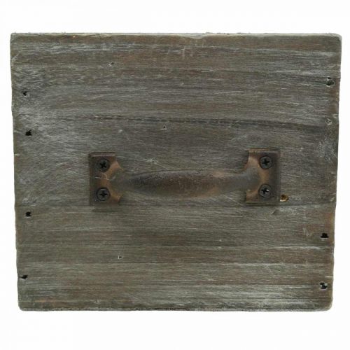 Floristik24 Bac à plantes shabby chic décoration bois naturel 12.5×12.5×11cm