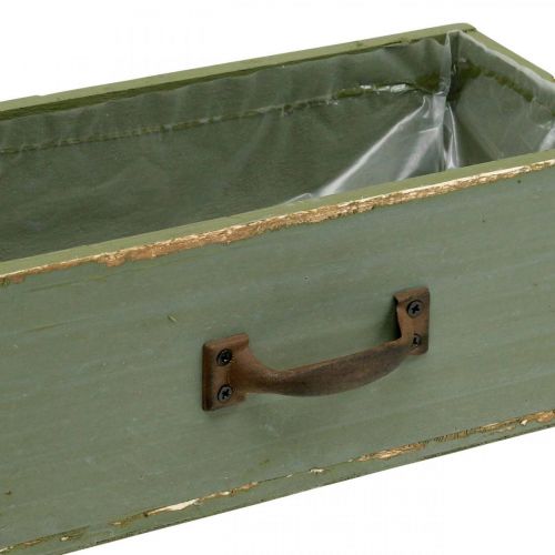 Floristik24 Jardinière décorative tiroir bois shabby chic vert 25x13x9cm