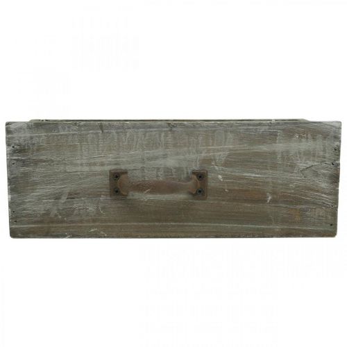 Floristik24 Boîte à plantes tiroir bois shabby chic blanc lavé 25x13x9cm