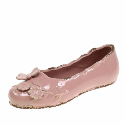 Floristik24 Jardinière dames chaussure céramique rose 24cm