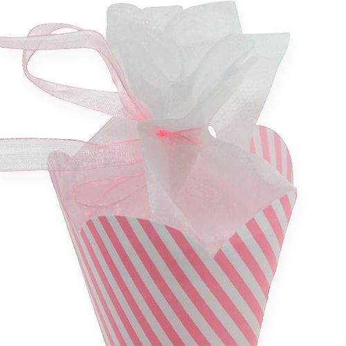Floristik24 Cornet rose 15,5 cm 12 p.