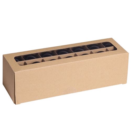 Article Boules de Noël noires boules d'arbre en verre Ø4cm 24 pcs