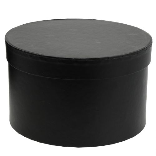 Floristik24 Boîte à fleurs rose box noire ronde Ø18cm - Ø20cm 2pcs