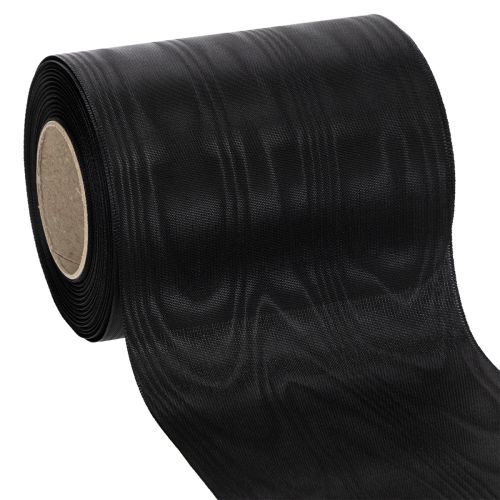 Ruban noir pour couronne, 125 mm, 25 m - Ruban de deuil élégant pour l'art floral et la décoration, ruban en acétate acheter | Floristik24.fr