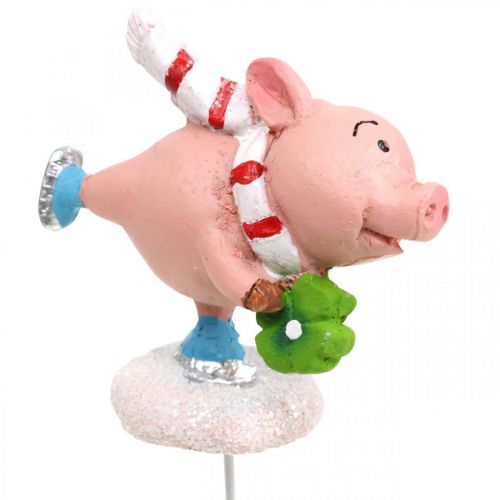 Article Cochon déco Noël cochon porte-bonheur plug fleur 4pcs