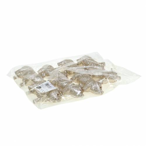 Floristik24 Champagne Paillettes Décoratives 10cm 8pcs