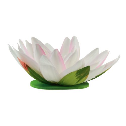 Article Nénuphars artificiels flottants pour décoration de table, blanc, rose, Ø15cm, 2 pièces