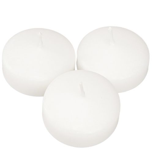 Bougies flottantes blanches 4,5 cm 28 pièces