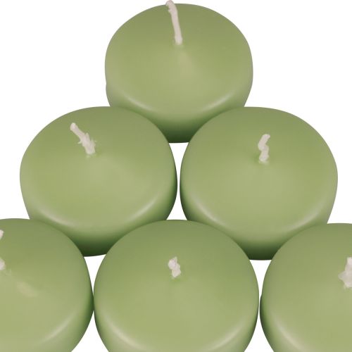 Bougies flottantes vertes Bougies Wenzel vert tendre 30×50mm 8pcs