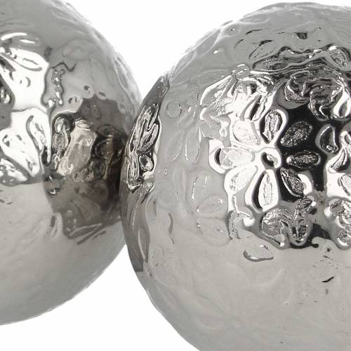 Floristik24 Boule flottante fleurs métal argenté Ø5.5cm assorties 6pcs