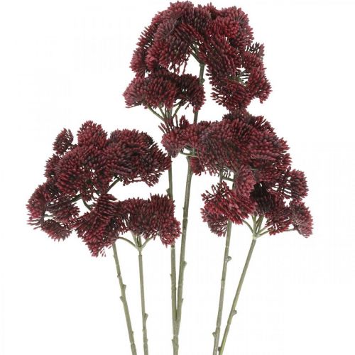 Article Décoration d&#39;automne en orpin rouge artificiel Sedum 70cm 3pcs