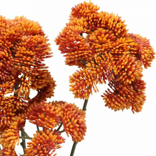 Article Sedum artificiel sedum orange décoration d&#39;automne 70cm 3pcs