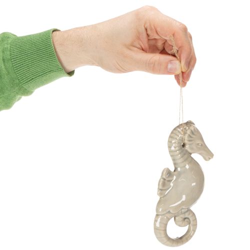 Article Décoration suspendue hippocampe pour salon et salle de bain, ambiance marine estivale, 15 cm, lot de 2