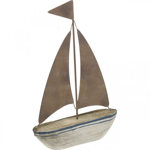 Floristik24 Déco voilier bois rouille décoration maritime 16×25cm