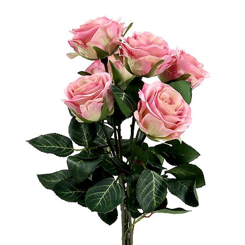 Floristik24 Fleurs en soie rose Ø7cm L37cm rose foncé 6pcs