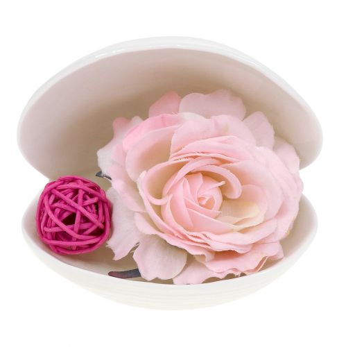 Floristik24 Porte-savon coquille 12cm x 10,5cm x 11cm blanc
