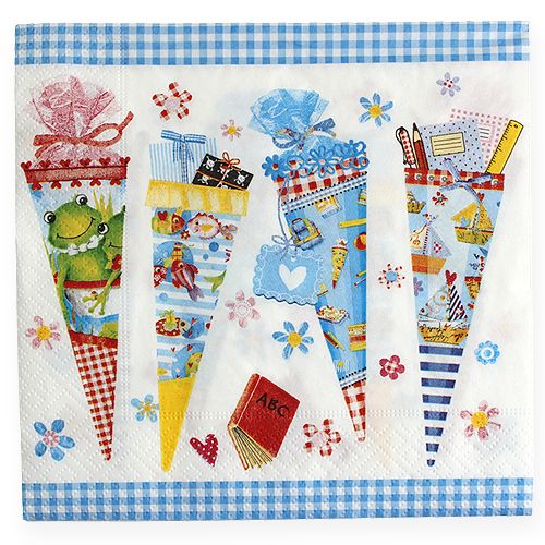 Floristik24 Serviettes motif cône de sucre 33x33cm