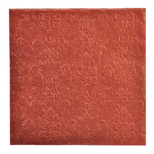 Floristik24 Serviettes Bordeaux Ornements en Relief 33x33cm 15pcs