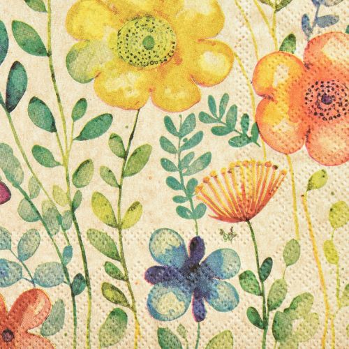 Floristik24 Serviettes Printemps Papillon Fleurs 33x33cm 20 pcs