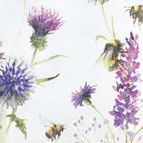 Article Serviettes d&#39;été décoration bourdons abeilles 25x25cm 20 pcs