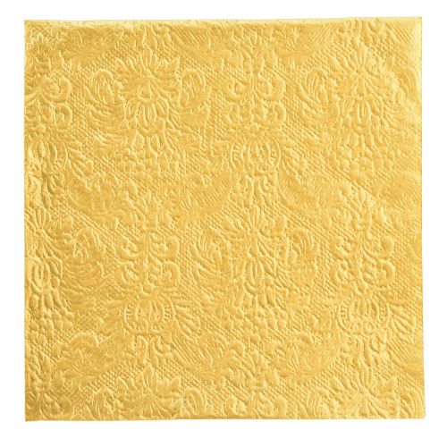 Article Serviettes dorées avec ornements en relief 33x33cm 15 pcs