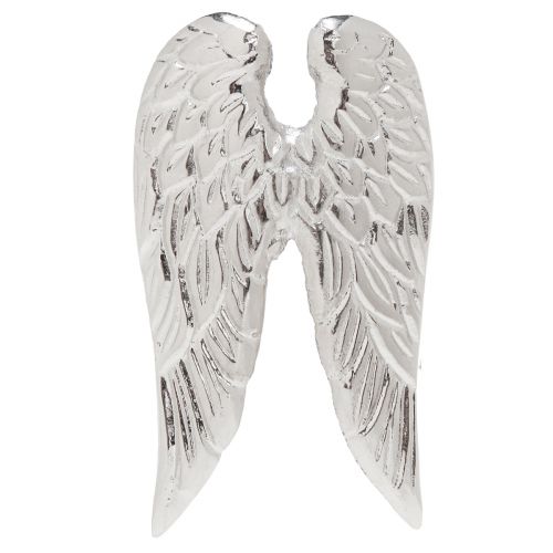 Article Ronds de serviette ailes d'ange décoration de table argent 6,5cm Ø4cm 4 pcs