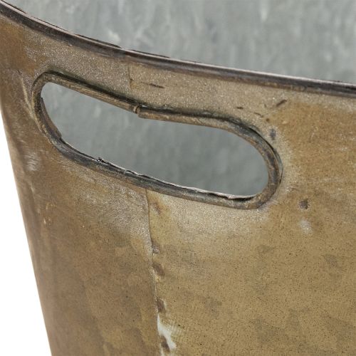 Article Ensemble de pots et bacs à plantes, couleur cuivre/blanc, L 32,5 cm/36,5 cm/41,5 cm