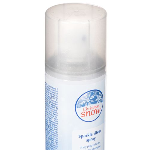 Spray argenté scintillant pour décoration hivernale et fenêtres 150 ml | Floristik24.fr