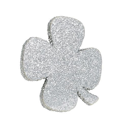 Floristik24 Décoration du Nouvel An mix argent avec mica 4cm - 5cm 24 pcs