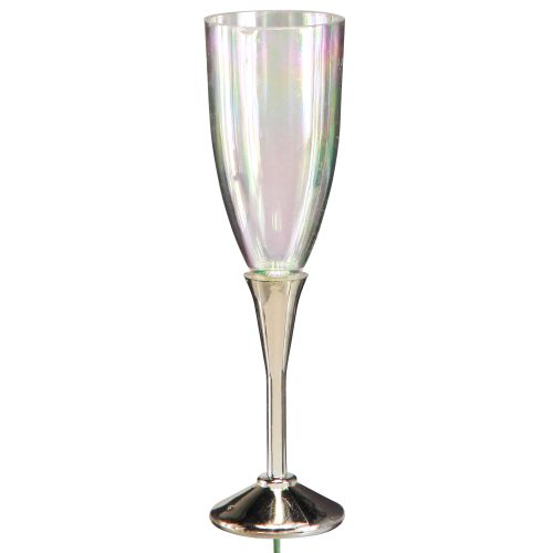 Article Décoration de réveillon à suspendre coupe à champagne sur fil H9,5cm 8 pièces