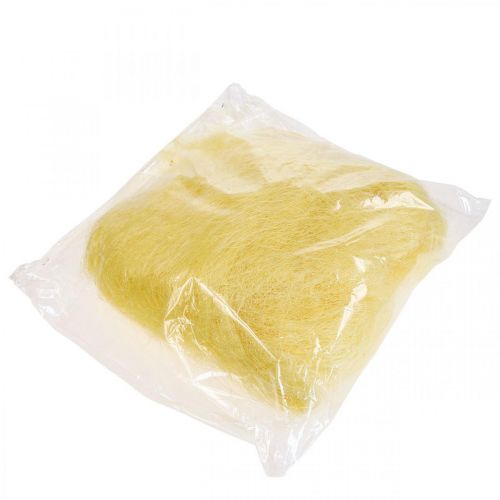 Article Herbe de sisal pour l&#39;artisanat, matériel artisanal, matériau naturel jaune 300g