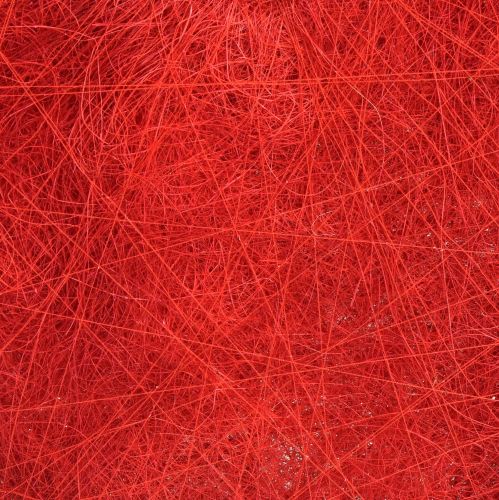 Article Décoration coeur en sisal avec fibres de sisal rouge 40x40cm