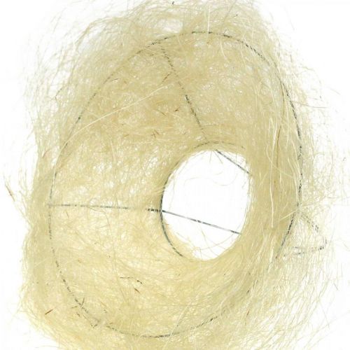 Floristik24 Manchette sisal décor bouquet blanchi Ø15cm 10p
