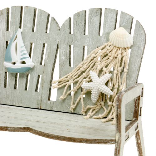 Floristik24 Banquette décorative maritime grise 17 x 13 x 8 cm
