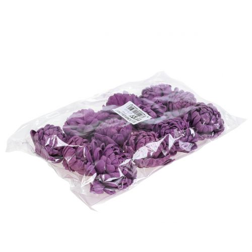 Floristik24 Fleurs sur fil violet foncé 8cm 12 pcs