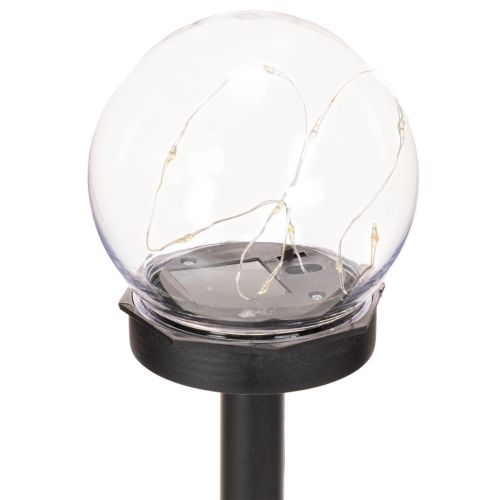Lampe de jardin, globe lumineux avec piquet de terre pour éclairage extérieur, 36 cm, lot de 4 | Floristik24.fr