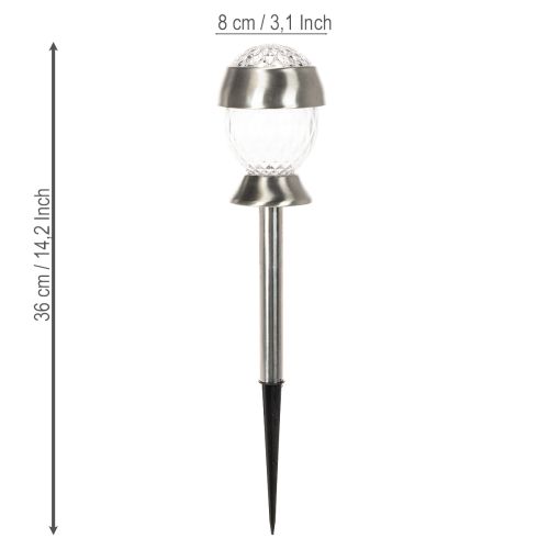 Lampes Solaires Sphériques avec Piquet pour Jardin, Lot de 4, 36 cm | Floristik24.fr