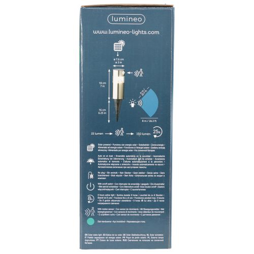 Lampe solaire de jardin avec piquet et éclairage LED, 34 cm | Floristik24.fr