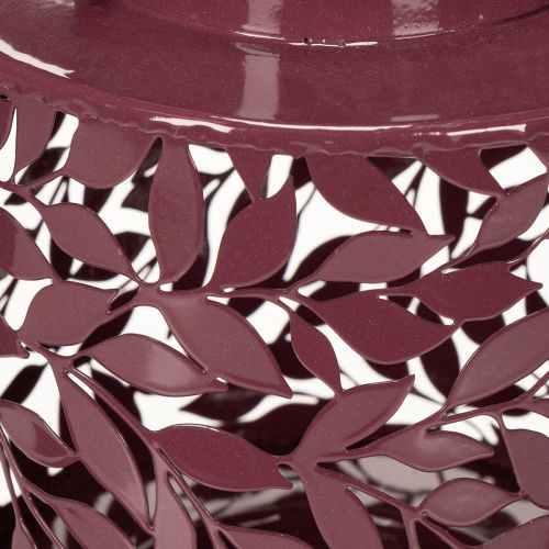 Article Lanterne à motif de feuilles, solaire, pour un éclairage extérieur d'ambiance, 25 cm