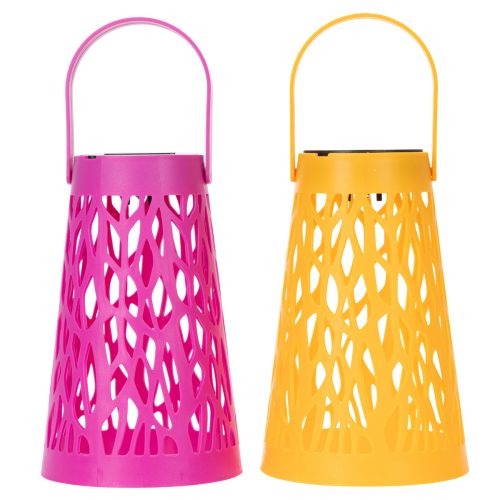 Article Lanterne solaire d'extérieur, idéale pour les douces soirées d'été au jardin ou sur la terrasse, 26 cm, lot de 2