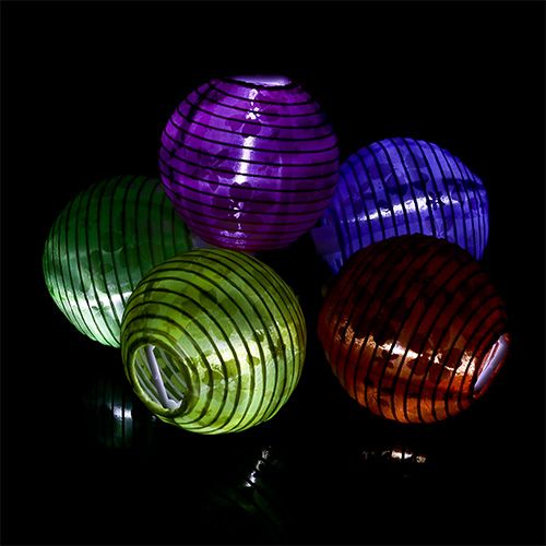 Floristik24 Guirlande solaire avec motif floral 4,5 m 10 LED