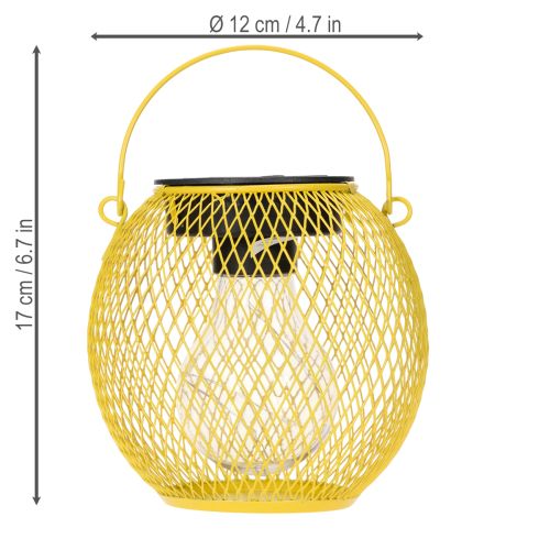 Article Lanterne solaire pour jardin et terrasse au design moderne en métal, 12 cm