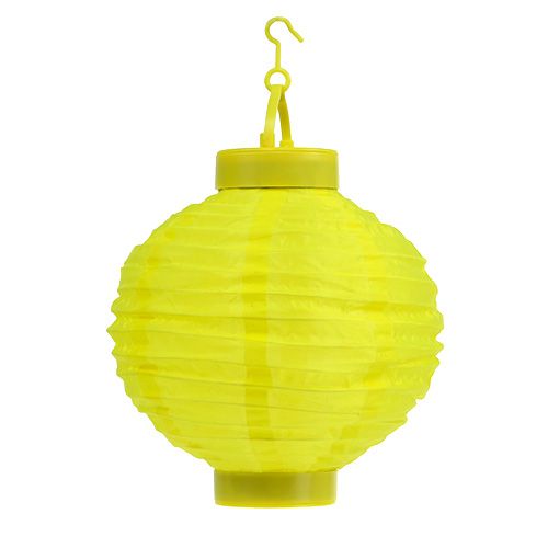 Lampion LED avec solaire 20cm jaune