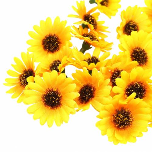 Floristik24 Décor épars têtes de tournesol jaune Ø3.3cm 100p