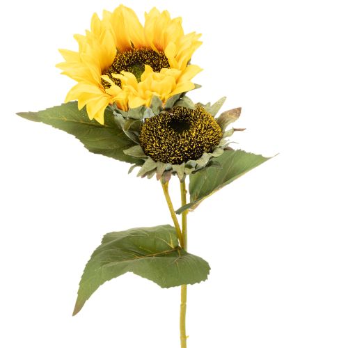 Article Tournesols artificiels avec feuilles réalistes, 58 cm, lot de 3